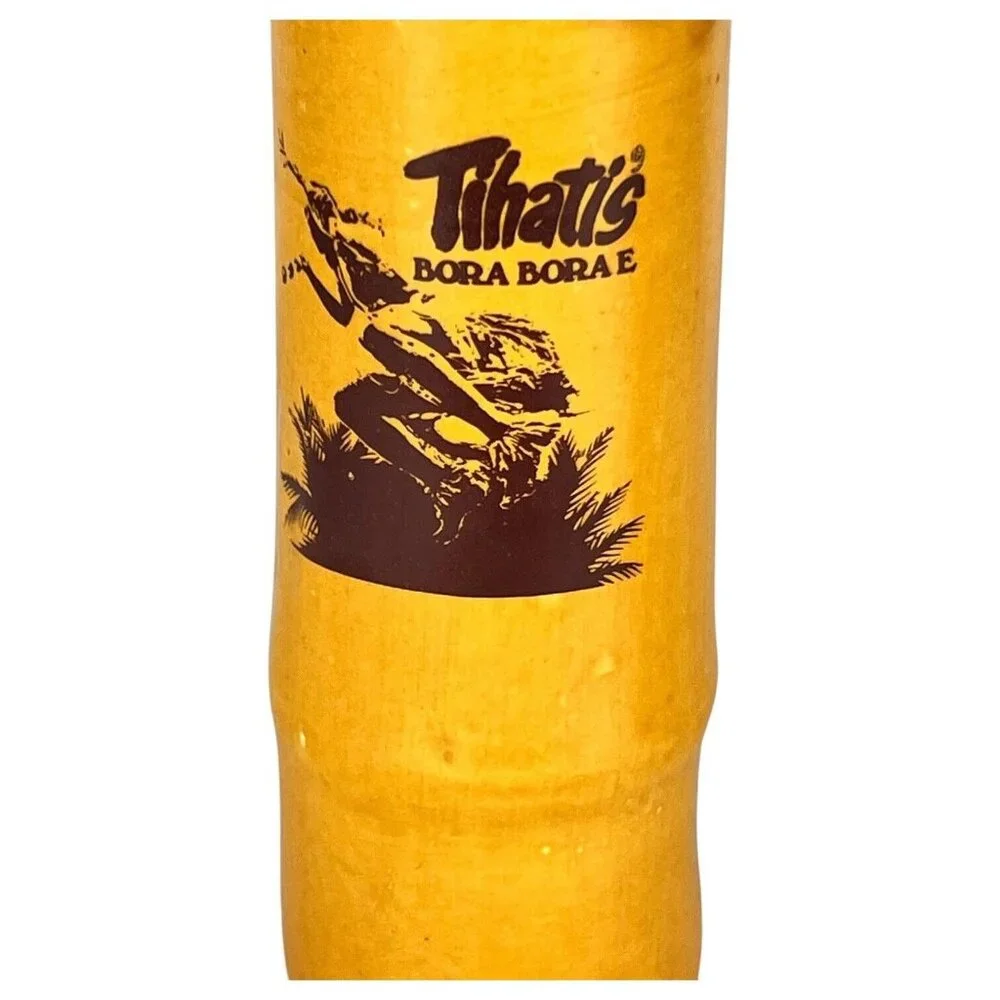 2 VTG Hawaiian Tiki Mug Tihatis Bora Bora E Dance‎ Troup Beachcomber Restaurant